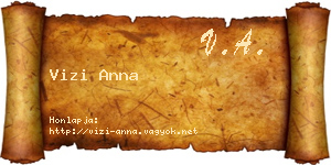 Vizi Anna névjegykártya